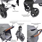 Прогулочная коляска Luxmom 730 ч/р