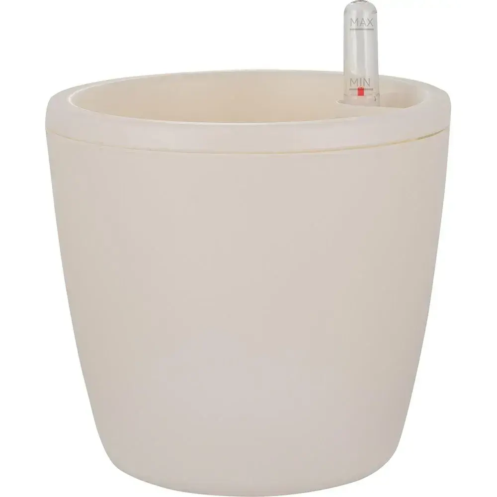 Горшок с автополивом InGreen Munchen D 160ммл с внутренней вставкой 1,6л, круглый, белый