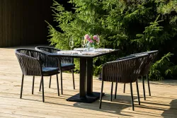 "Каффе Дабл" обеденная группа на 4 персоны, цвет "серый гранит"