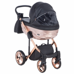 Детская коляска Adamex Chantal Star Collection 3 в 1 STAR101 черный+розовый