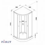 Душевая кабина PARLY BETT 831 (80х80х210)