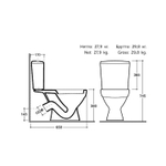 Унитаз-компакт "Толедо" МС Инкоэр-Б1 (ниж.подв.,кос. выпуск,сид.полип.1кн белая, арм.) КЕРАМИН