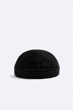 ZARA КЕПКА БЕЗ КОЗЫРЬКА, ЧЕРНЫЙ