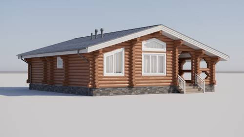 Проект Дома 124 кв. м из бруса Д-49