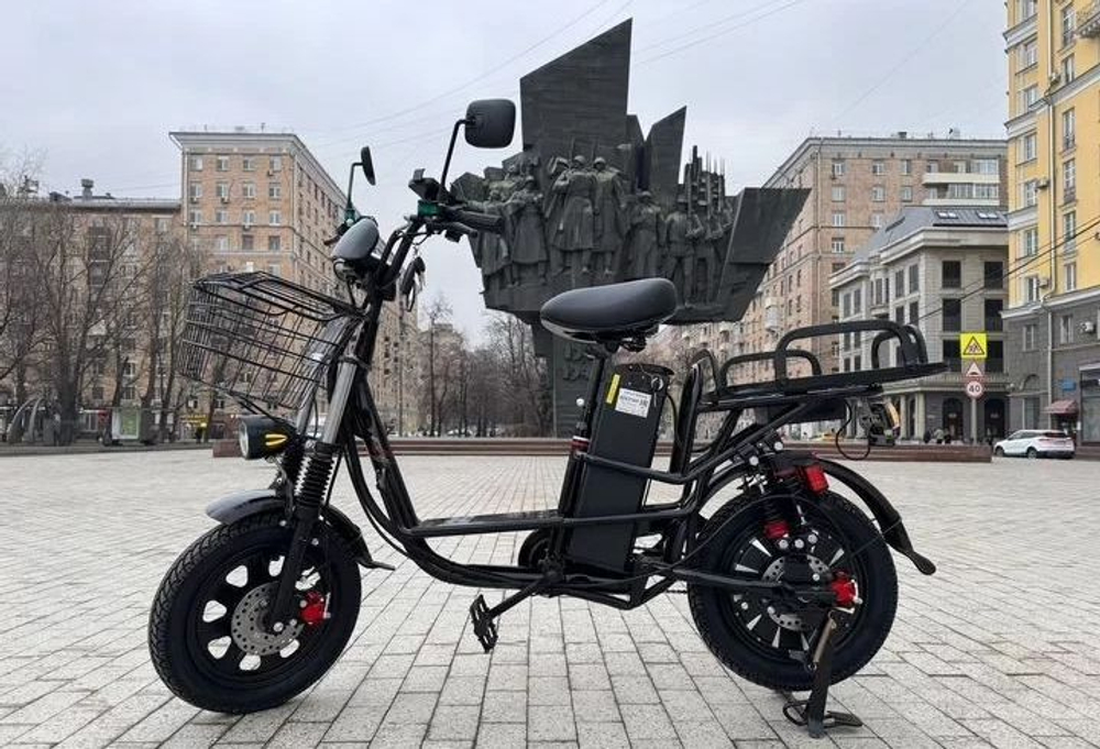 Электровелосипед для взрослых HNT G-1 с Амортизатороми 60/28Ah дисковые-гидравлические томоза ,черный