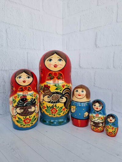 Матрешка "с курочкой" традиция 5мест