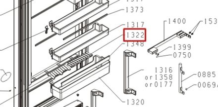 Держатель бутылок для холодильника Gorenje - 416612