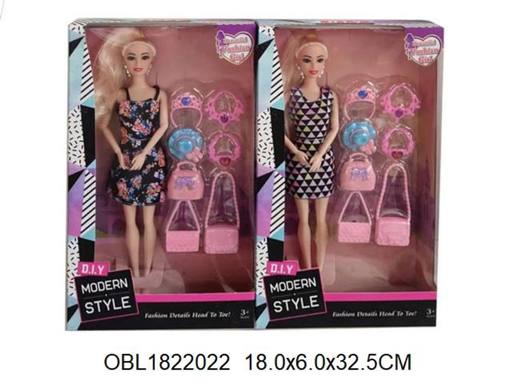 Кукла тип модель, с аксесс. в ассорт. коробка 01345