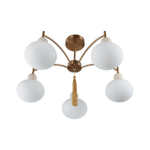 8272/5C NEOCLASSI LN26 040 латунь/бежевый/белый, металл/керамика/стекло Люстра потолочная Е14 5*40W 220V GLORIYA