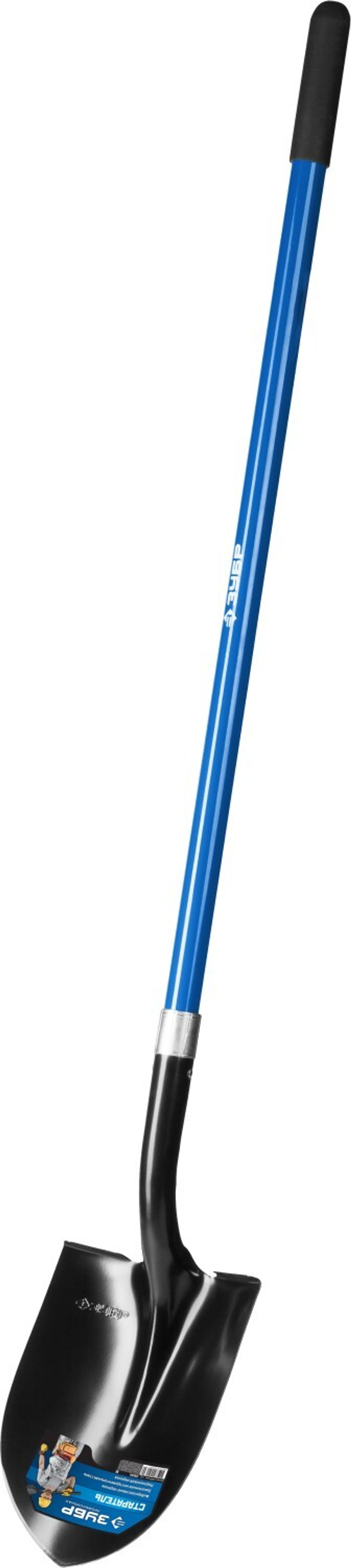 ЗУБР СТАРАТЕЛЬ, 295х215х1410мм, полотно 1.5мм, закалено, фибергласовый черенок с резиновой ручкой, тип ЛСГ, штыковая лопата, Профессионал (39545)