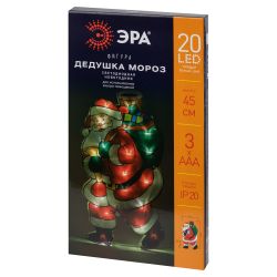 Светодиодная новогодняя фигура ЭРА ENGDS-16 Дед Мороз 20 LED 3*ААА