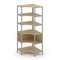 Shelf System Односекционный угловой стеллаж пятиярусный SN.STMU-511 Тиквуд Светлый/Металл Серый 810*