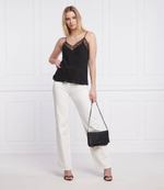 Сатиновый топ Patrizia Pepe - черный(8C0438 A8I1)