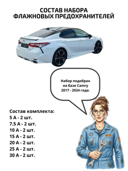 Набор предохранителей для Toyota Camry VX70 CAM70