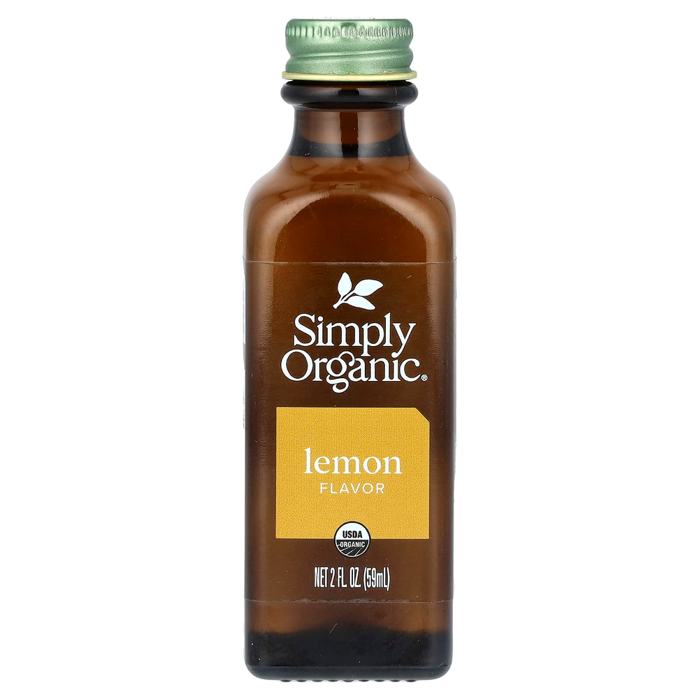Simply Organic, Лимонный ароматизатор, 2 жидких унций (59 мл)