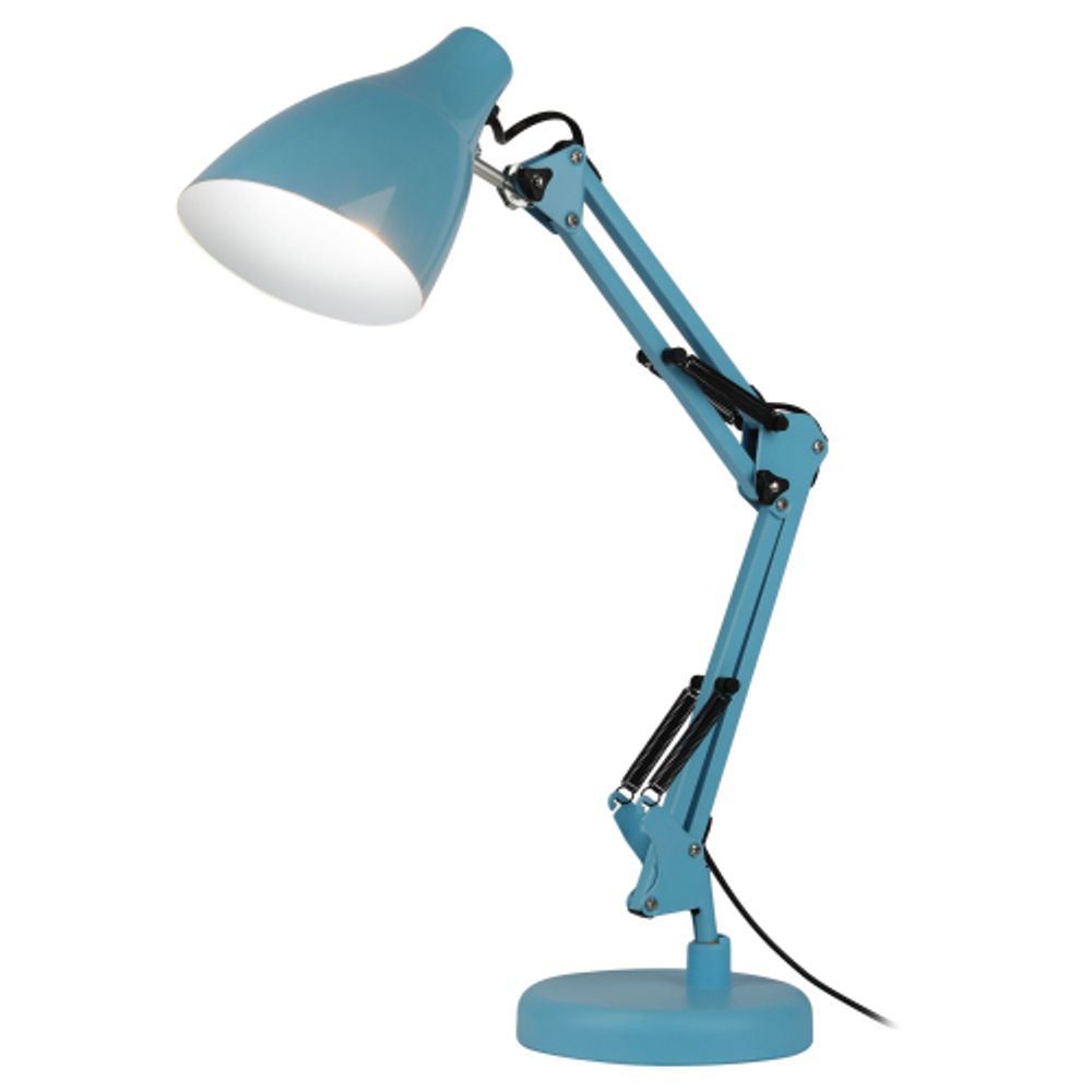 Настольный светильник ЭРА N-123-E27-40W-LBU Е27 с основанием голубой | Настольные светильники под лампу