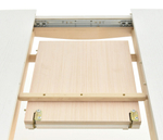 Стол Аврора Кабриоль, Эмаль белая/Патина серебро