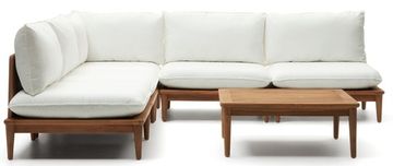 Portitxol Комплект из модульного углового дивана и журнального столика из массива тика La Forma Испания