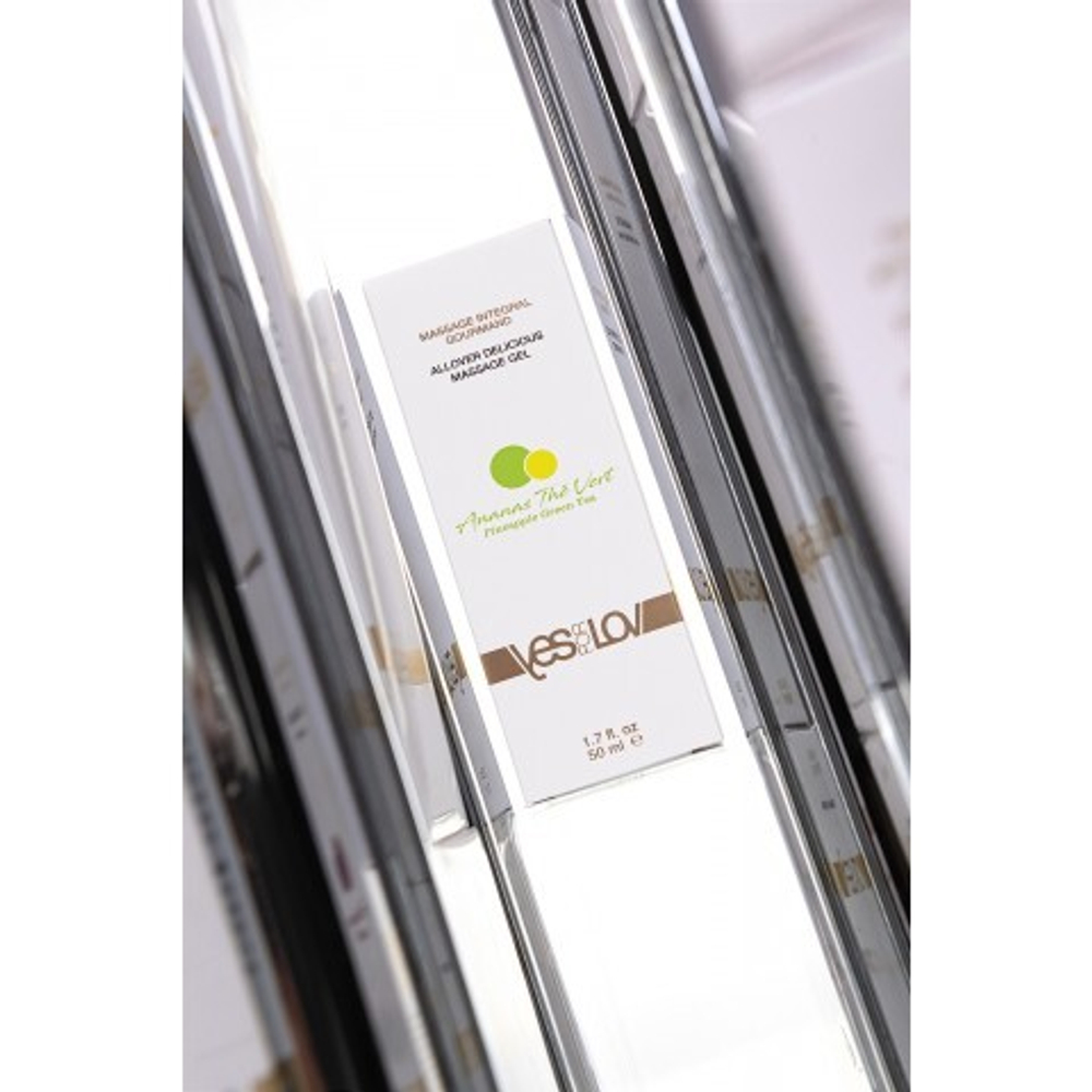 Массажный гель для тела YESforLOV "Ананас-зеленый чай" 50 мл.