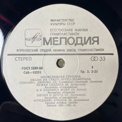 Винтажная виниловая пластинка LP Сборник Ненаглядная Сторона Песни На Стихи Игоря Шаферана (СССР 1983) (Самоцветы, Верасы, Леся Песня)