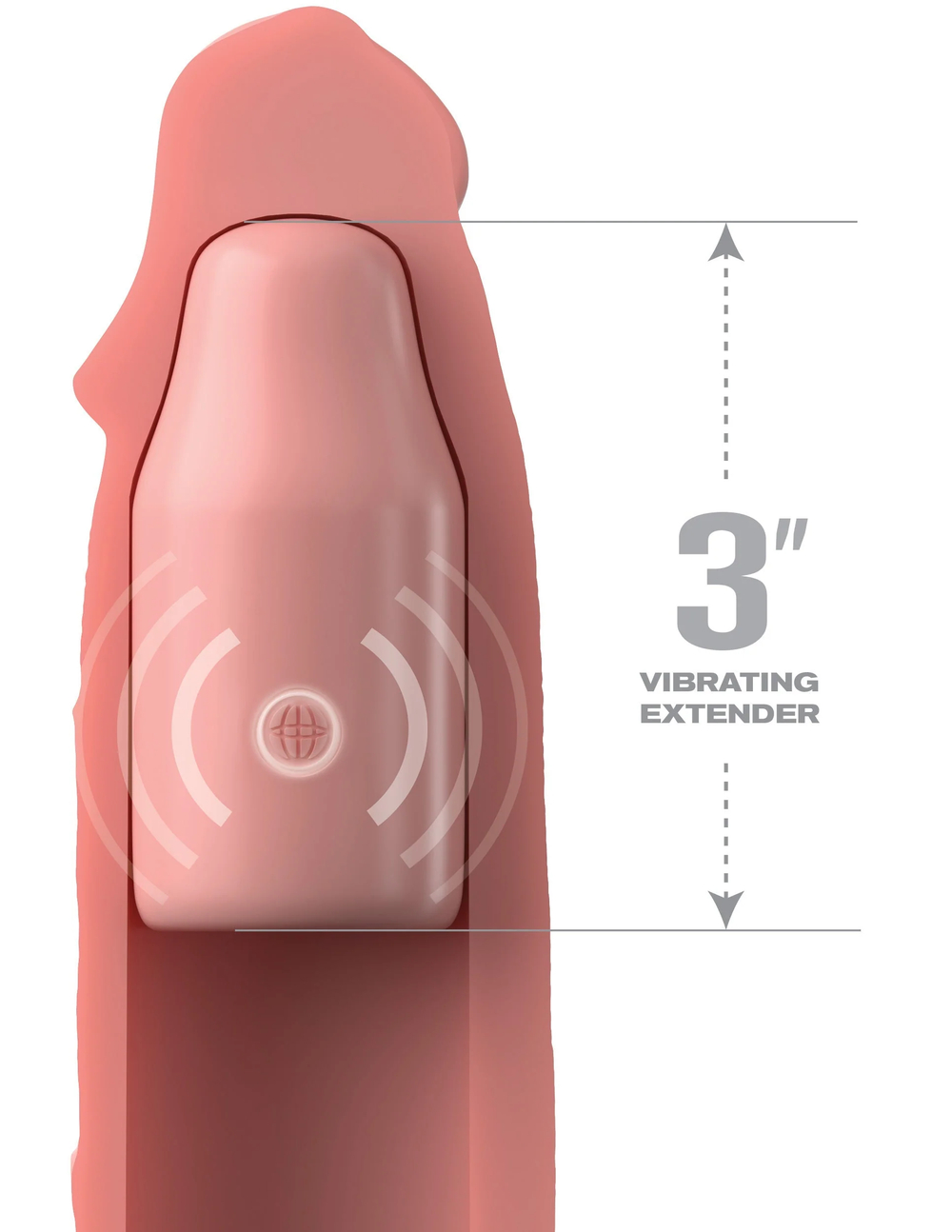 Насадка на член с вибрацией Fantasy X-tensions 9"" Sleeve Vibrating 3"" Plug 415521PD