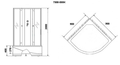 Душевая кабина Niagara NG-7308BK