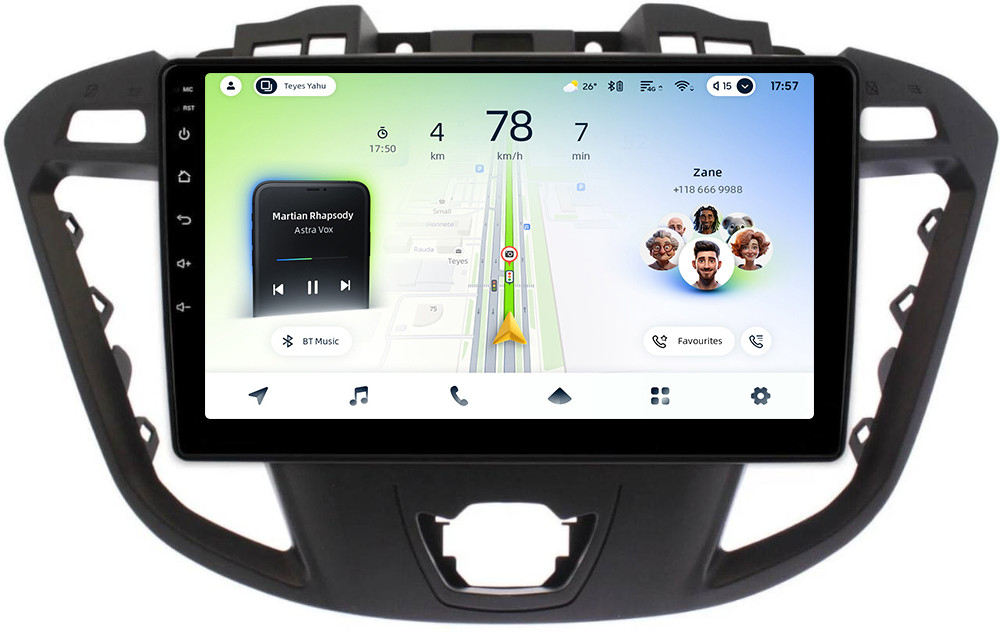 Магнитола для Ford Transit Custom, Tourneo Custom 2012-2019 - Teyes CC4L монитор 9" IPS на Android 14, Snapdragon 662, CarPlay, 4G SIM-слот