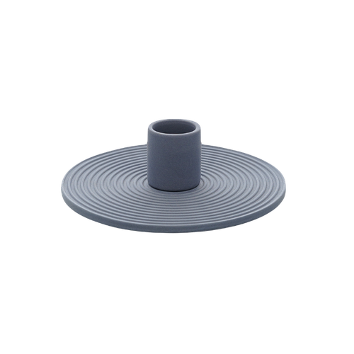 Подсвечник из каменной керамики Essential | синий