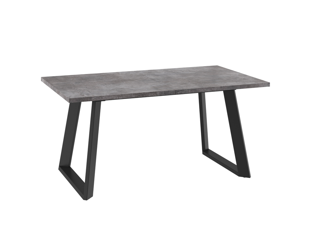 Стол МАМАДОМА Лофт Люкс 160 ДЫМЧАТАЯ КЕРАМИКА, Черный