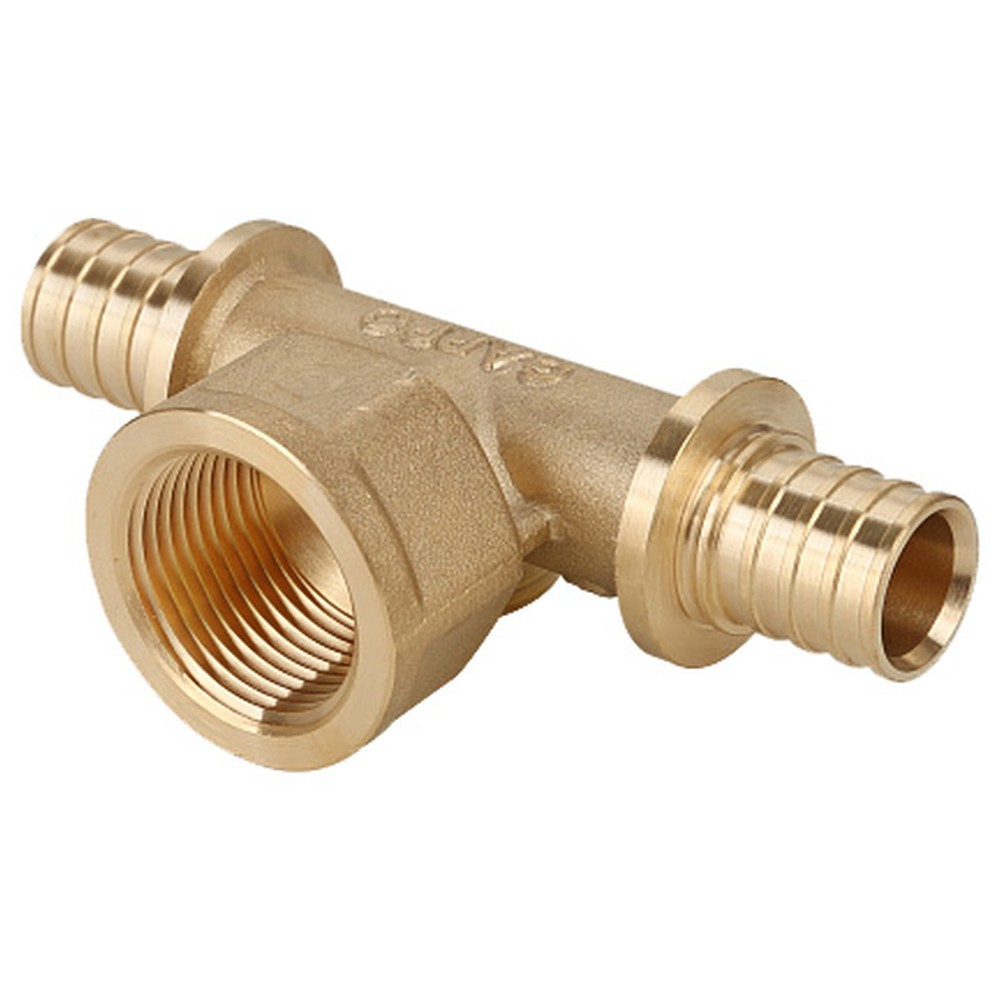 Тройник-переходник Gappo с врутренней резьбой латунный 25-Rp 3/4"-25