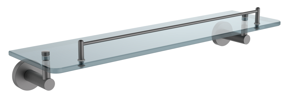 5521-G Полка стеклянная 1-ярусная  (ГРАФИТ) ViEiR  (12/1шт)