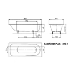 Коллекция Saniform Plus /Германия/ Kaldewei, сталь в комплекте с ножками