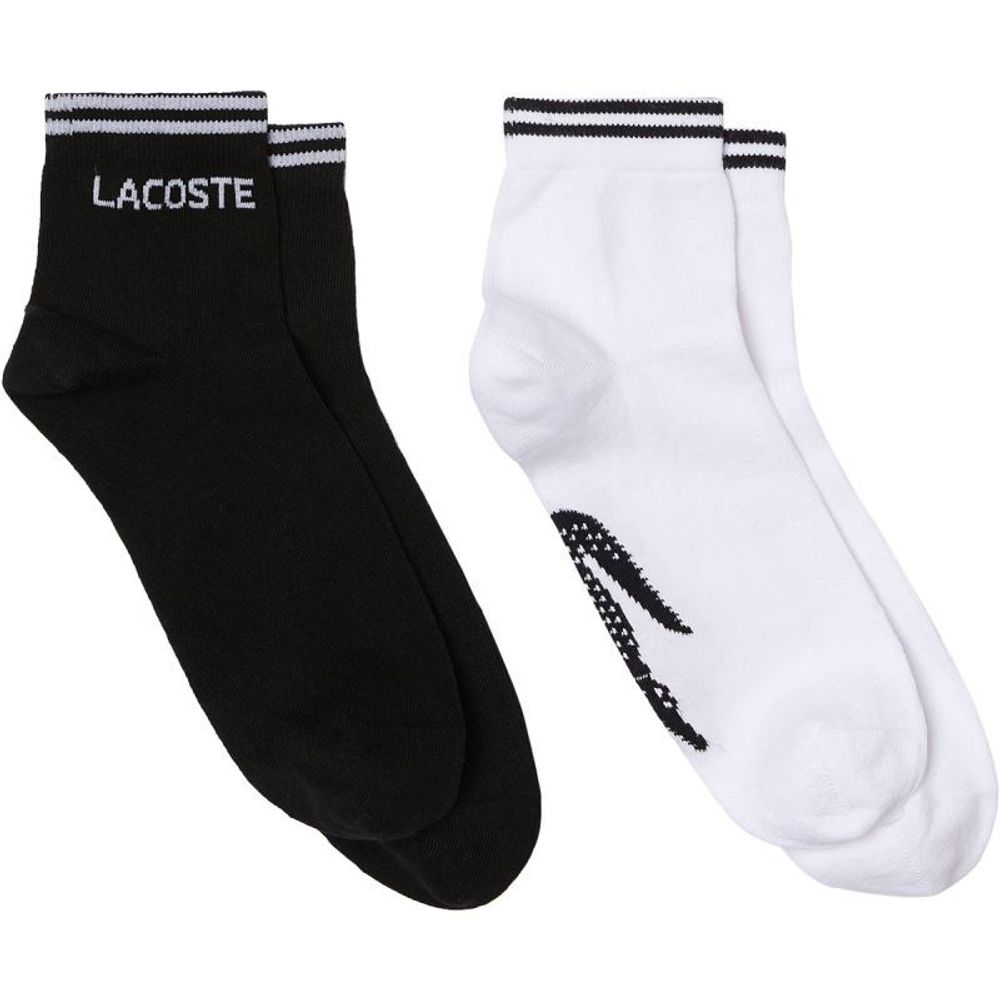 Теннисные носки Lacoste SPORT Low Cotton Sock 2P - black/white