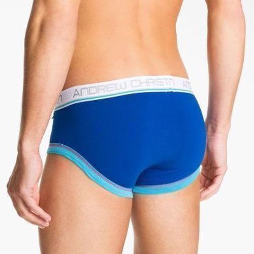 Мужские трусы брифы синие Andwer Christian Tighty Whitie Punked Brief Blue AC3-M120