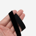 Лента бархатная, 12мм, оттенок "Черный"