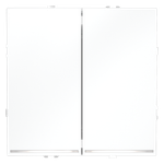 Проходной переключатель встраиваемый VOLTUM S70 двухклавишный с подсветкой 10А, (белый матовый)