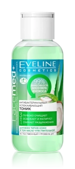 Тоник д/лица Eveline Facemed+ 3в1 Антибактериальный успокаивающий, 100мл