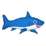 Шар Фольгированный Акула веселая (Синий)