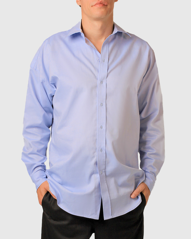 Мужская Рубашка из ткани оксфорд голубая