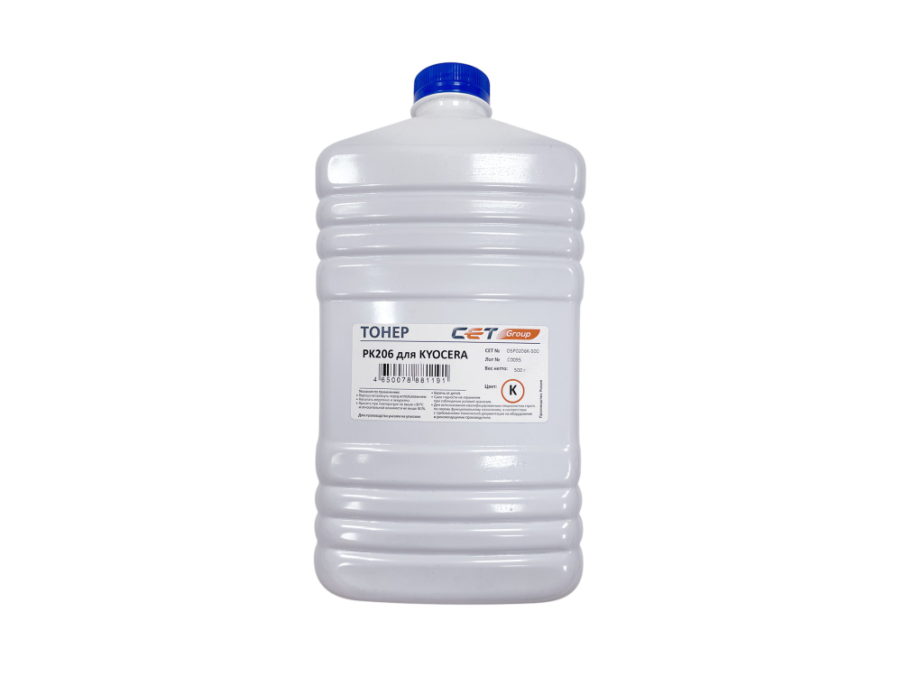 Тонер PK206 для KYOCERA ECOSYS M6030cdn/6035cidn/6530cdn/P6035cdn (Japan) Black, 500г/бут, (унив.), OSP0206K-500