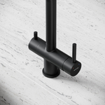 Смеситель для кухни Sancos Foster с краном для фильтра, черный матовый, SC4014MB