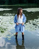 Шорты One Two Boxer синие / оранжевые