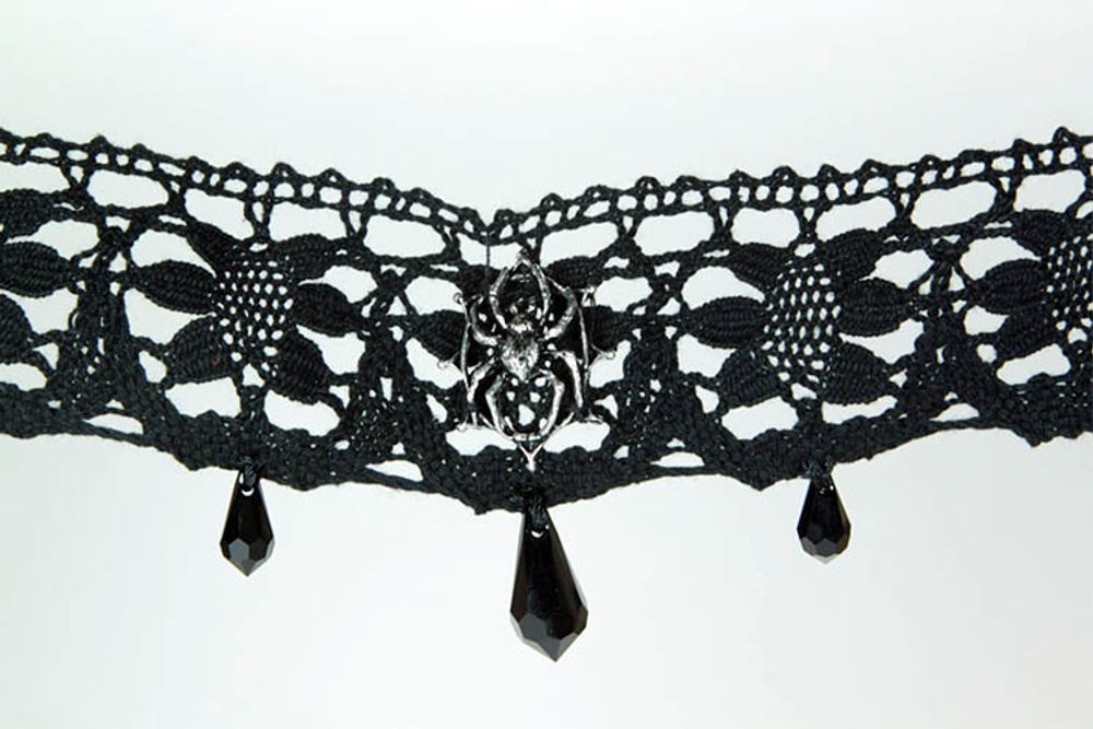 Колье Aracnathea Lace Choker ( чокер с пауком и кристаллами )