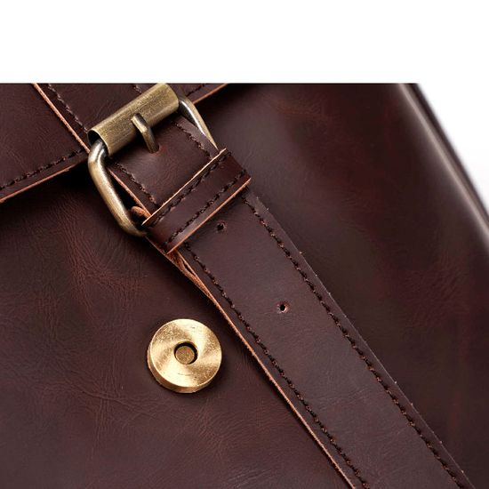 Крафтовый рюкзак из экокожи Вонджу. Коричневый