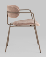 Стул Дженни букле бежевый каркас бежево-серый матовый