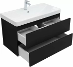 Тумба с раковиной Aquanet Вега 2.0 337956/323883 90 черный