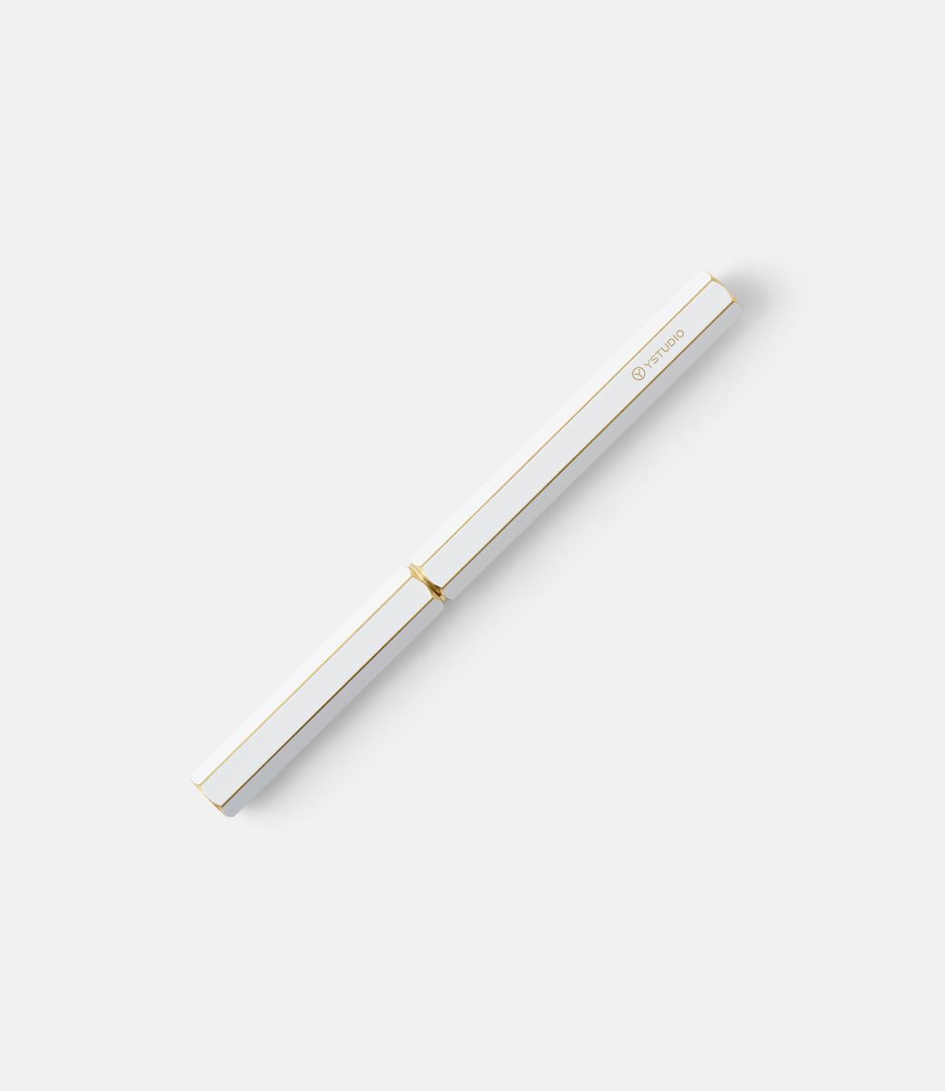 Ystudio Classic Rollerball Pen White — ручка-роллер из латуни