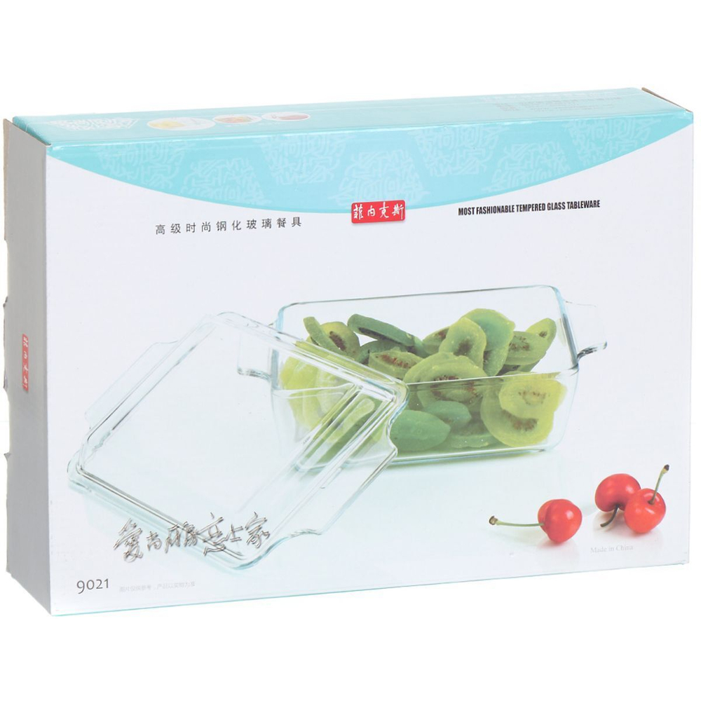 Форма для выпечки стекло, 2 л, прямоуг, с крыш, Y4-3577