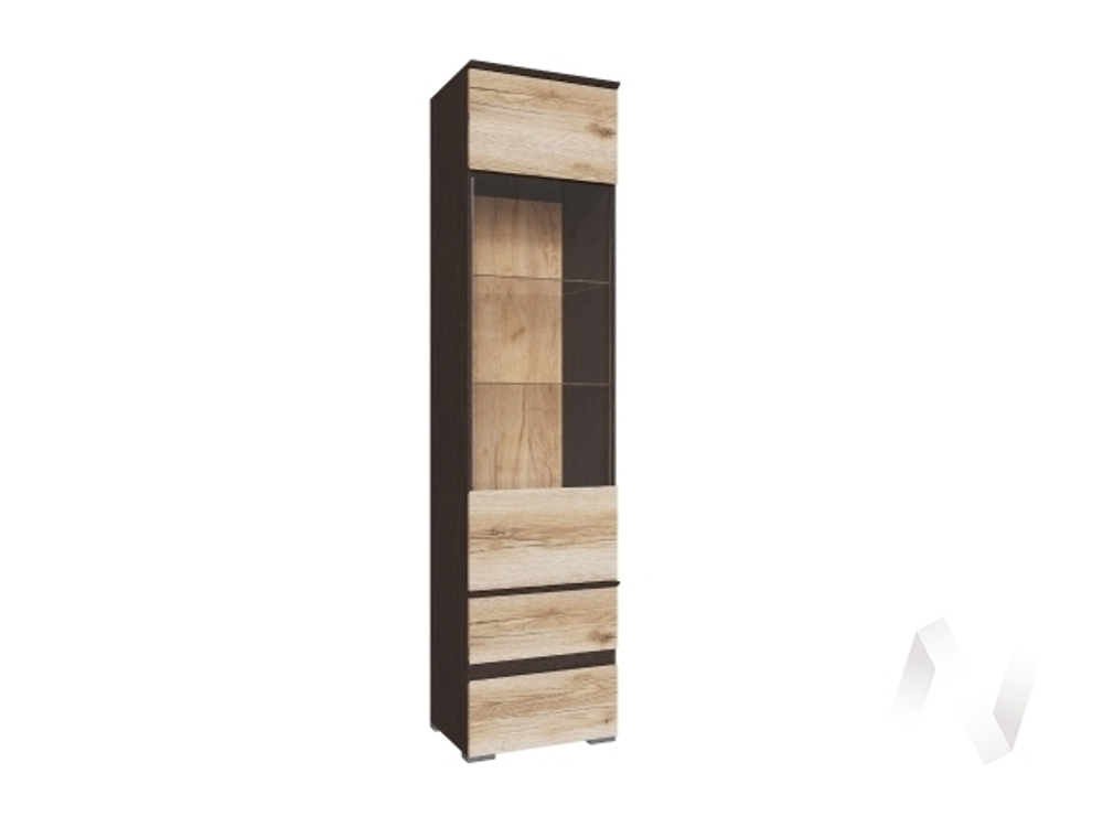 Пенал-витрина Гостиная Плейона (венге/дуб делано)