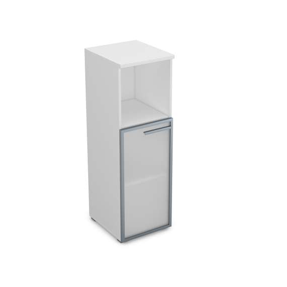 9ПП.017.5 Пенал средний со стеклом и нишей (400*450*1245) , правый